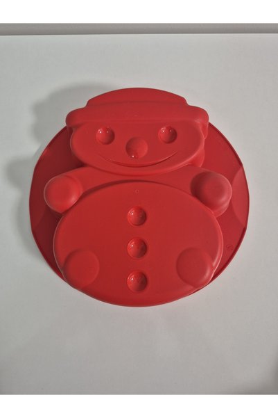 Tupperware Silicone Mold Snowman, Cake Mold Red