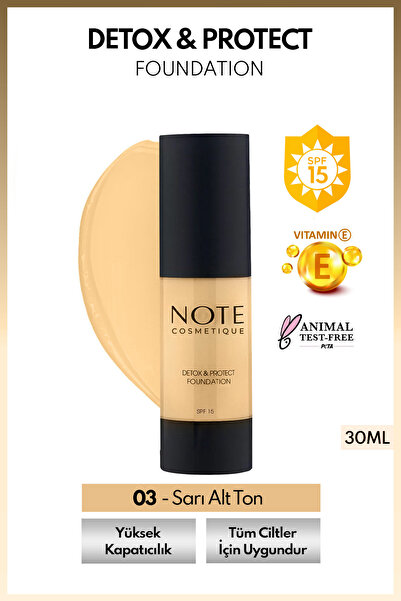 NOTEKHOME Note Detox Protect Foundation Fondöten 03 30 ml