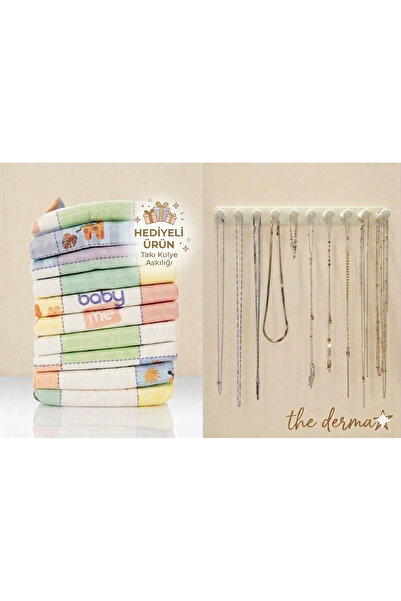 the dermax Baby Me Fluffy 5 Pieces 60X60 cm Diaper Cover 1 Piece Jewelry Neck...