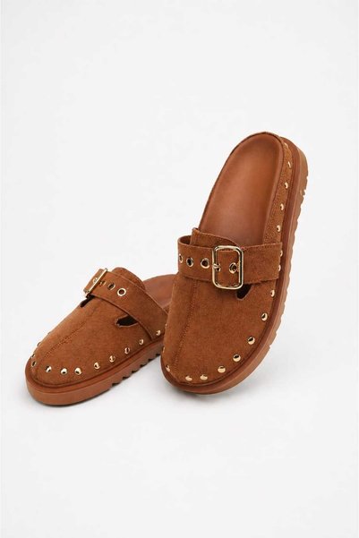 SHOELLE Sole Taba Buckle Slippers (Narrow Fit)
