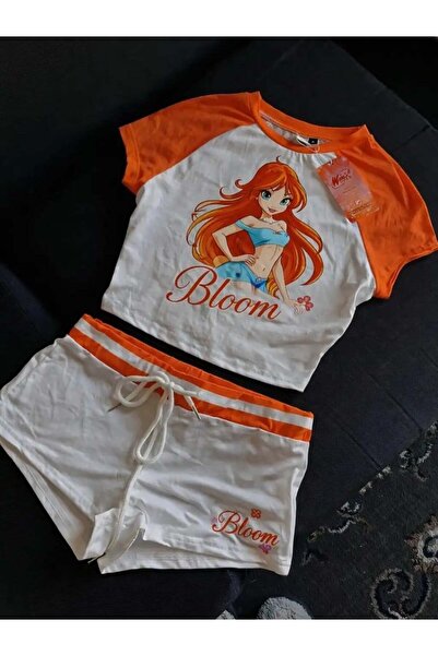 BALİNA Bloom Dream Turuncu Şortlu Takım