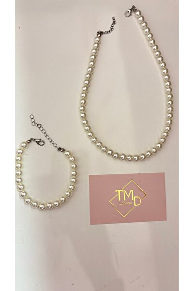 TMD LUXURY İnci Kolye Bileklik Takım İnci Takım Nikah Takım