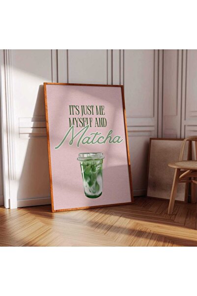 NinaStore Matcha Sözü Posteri: Şık Pembe Oda Dekorasyonu (baskı)