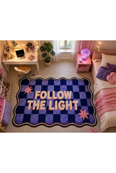 Rugs Modern Halı SDT “Aura” Serisi – Follow The Light Retro Desenli Damalı Mo...