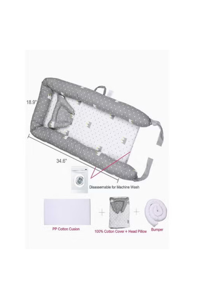 ZCM-HAPPY The Ultimate Pure Cotton Portable Crib for Newborn