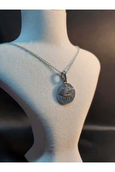 MRYart Turkish Wolf Detailed Steel Necklace Unisex