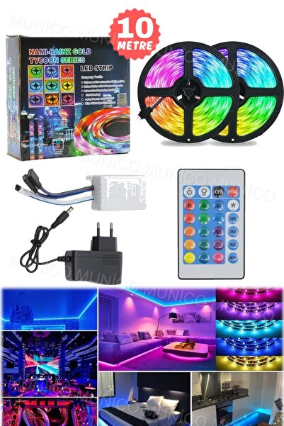 St Morritz Uzaktan Kumandalı TV Arkaplan LED Işık Şeridi 10 Metre Kumandalı R...