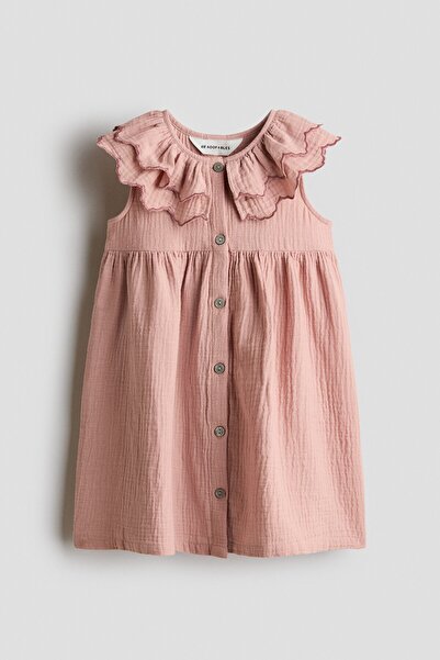 H&M Pamuklu Muslin Elbise