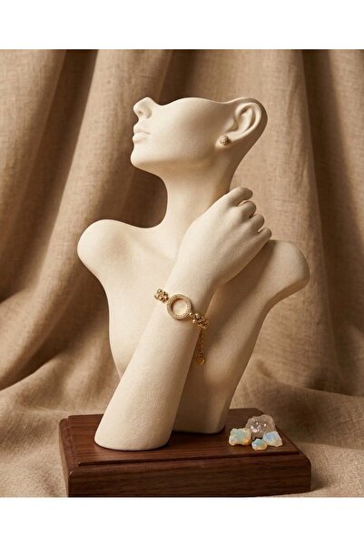 Romea Zircon Gold Plated Bracelet, Gold Plated Stylish Bracelet
