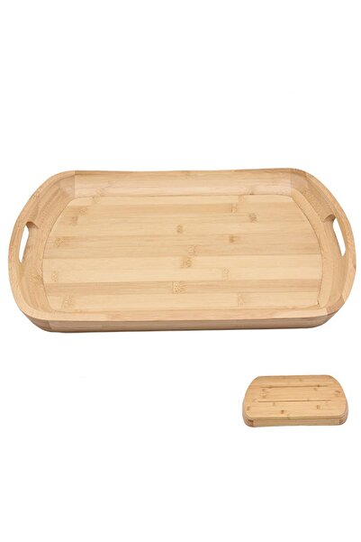 MİEN Bamboo Serving Tray 43X29 cm – Natural, Lightweight, and Durable Present...