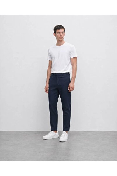OHM OHEPMODA Pantaloni chino slim fit din material anti-șifonare cu elastic p...