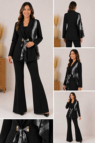 LOVE BLAZER CEKET İSPANYOL PAÇA PANTOLON TAKIM