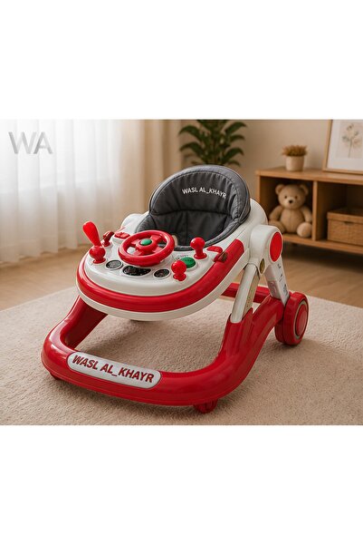 WASL ALKHAIR Car Design Baby Walker with Interactive Handle and 360 Wheels ° ...