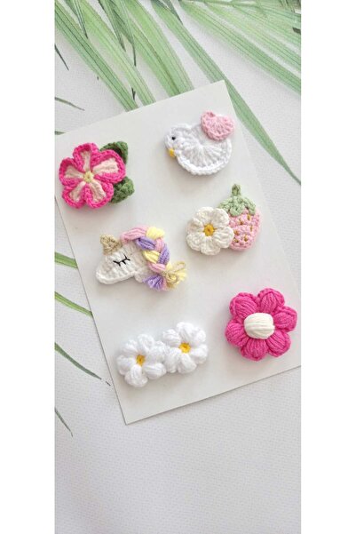 Hand Mother's Since 2024 Newborn Baby Buckle Handmade Mixed 6-Piece Clip Hair...