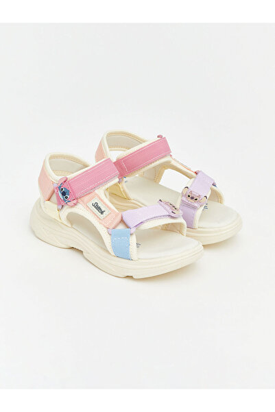 LC Waikiki Vizyon New Season Pink Printed Baby Girl Sandals