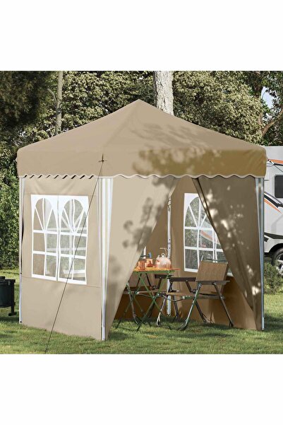 vidaxl Cort de Petrecere Pop-up Crem 195 x 195 x 245 cm