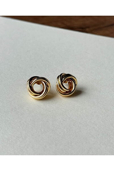 Alveole Jewelry Zarif Sarmal Düğüm Küçük Boy Küpe