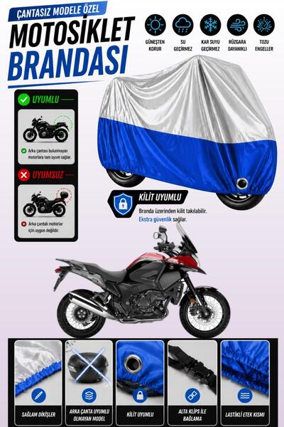 Cemku Twin غطاء محرك علوي رمادي - سفلي أزرق لدراجة هوندا VFR 1200 X CrossTour...