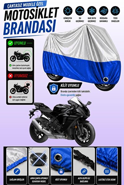 Cemku Twin غطاء محرك متوافق مع ياماها YZF R1 باللون الرمادي من الأعلى والأزرق...