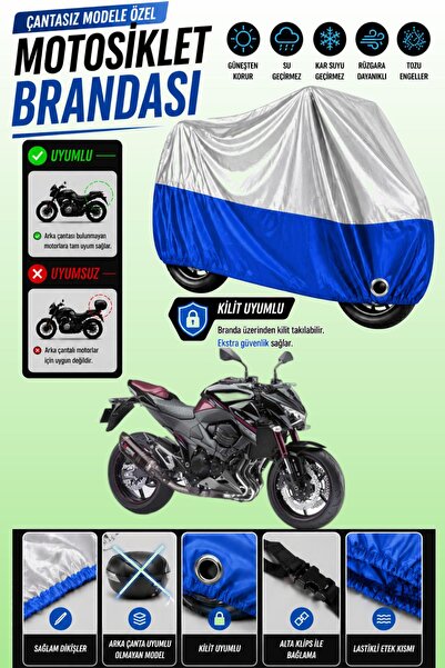 Cemku Twin غطاء محرك متوافق مع كاواساكي Z 800 باللون الرمادي من الأعلى والأزر...