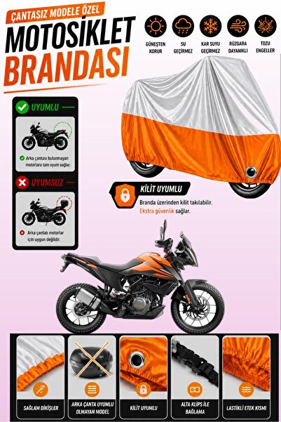 Cemku Twin غطاء محرك متوافق مع KTM 390 Adventure باللون الرمادي من الأعلى وال...