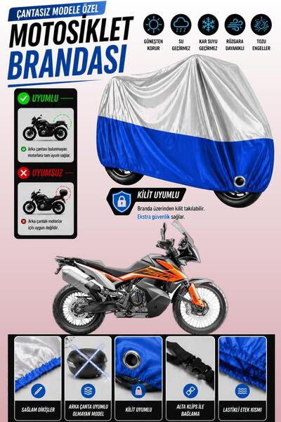 Cemku Twin غطاء محرك متوافق مع KTM 790 Adventure باللون الرمادي من الأعلى وال...