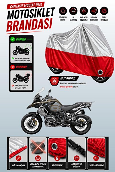 Cemku Twin غطاء محرك متوافق مع سيارة BMW R 1250 GS باللون الرمادي من الأعلى و...