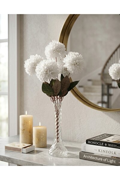 OSO HOME Artificial Chrysanthemum Flower with Stylish Appearance 1 Bunch Whit...