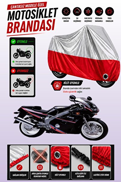 Cemku Twin غطاء محرك ياماها FZR 600 متوافق مع اللون الرمادي العلوي والأحمر ال...