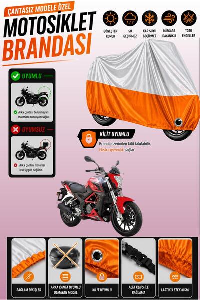 Cemku Twin غطاء محرك متوافق مع Benelli BN 251 باللون الرمادي من الأعلى والبرت...