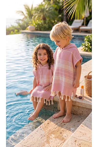 calove 100% Cotton Children's Bathrobe Poncho - Hooded Baby Beach Towel, Pesh...
