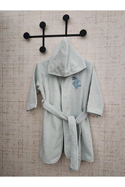 BRC Collection Erkek Çocuk Kapüşonlu Nil Yeşili Bornoz