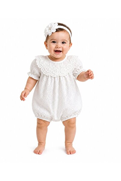 Galeri Çocuk Girl's Scalloped Rumper and Headband