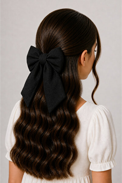 MakeWell Bowknot Clip Hairpin – Linen Textured Fabric Hairpin – Stylish Daily...