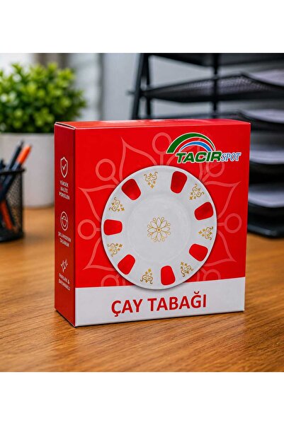 TACİR spot porselen 12 parça çay tabagı