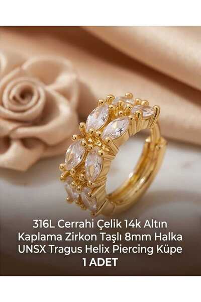 Begonia Accessories 316L Cerrahi Çelik Altın Kaplama Kararmaz Alerji Yapmaz Z...