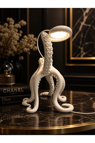 prestij3d design Dekoratif Ahtapot Lamba-Ortam Aydınlatmalı Estetik Masa Üstü...