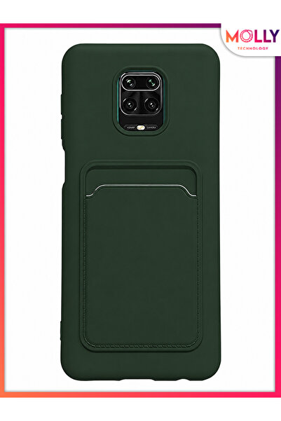Molly REDMİ NOTE 9 PRO İçin Koyu Yeşil Kartlıklı Mat Silikon Kılıf