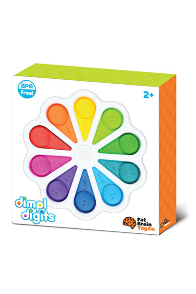 Fat Brain Toys Dimpl Digits – Sensory toy with silicone number bubbles