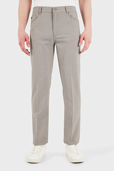 Emporio Armani Straight Fit Normal Waist Straight Leg Trousers Men's Pants Em...