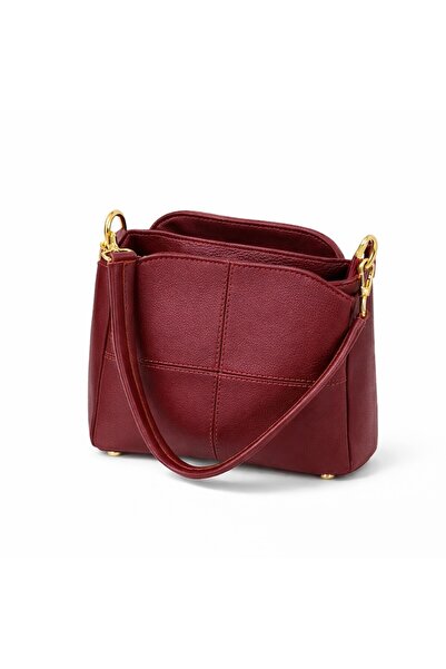OEM Set cadou elegant pentru femei - geanta rosie + portofel rosu protectie RFID + punga cadou