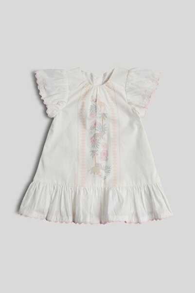 MOTHERCARE فستان قطني أبيض