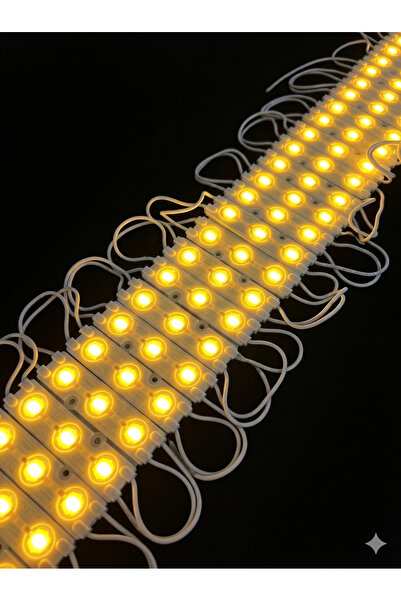 Yerli LAMBA PARMAK LED MODÜL 3LED LENSLİ 140 LÜMEN AMBER TURUNCU 20Lİ