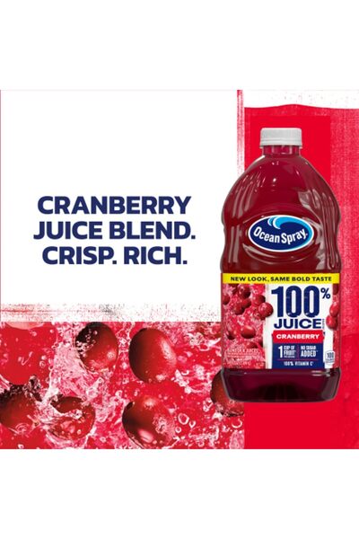 Ocean Spray 100% Cranberry Juice, 1.89 Liter Bottle