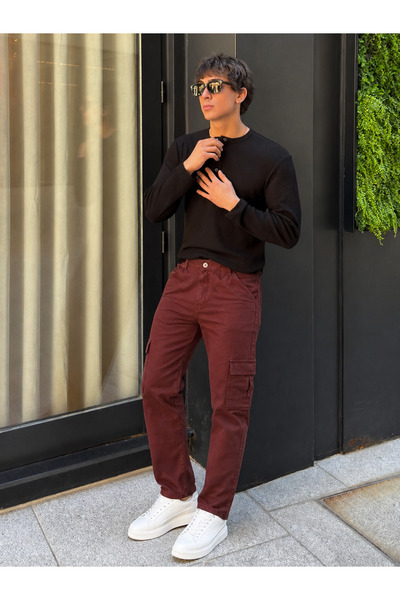 hacker Men's Casual Cotton Tile Cargo Baggy Pants