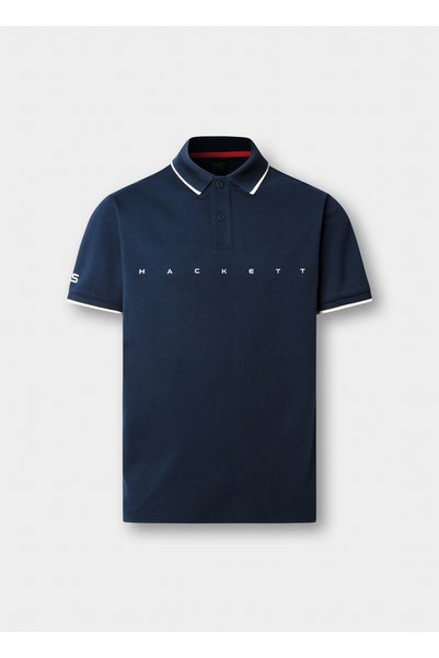 Hackett London Blue Pure Cotton Men Premium Polo T-Shirt
