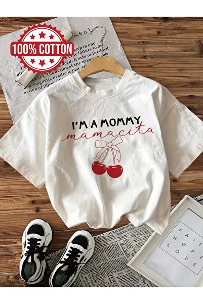 AEMİ Unisex Mamacita εμπριμέ μπλουζάκι με λαιμόκοψη
