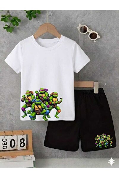 Nice Clothes Tricou și pantaloni scurți de vară pentru copii, unisex (imprime...