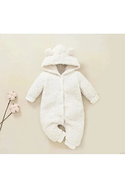 EHY GROUP Bebek Welsoft Peluş Tulum - İçi Astarlı Kışlık Kapüşonlu Bebek Dış ...