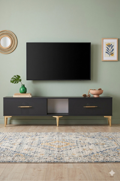 YUMEDİ DESİGN TSA1515A - SHUMEN TV STAND , TV SEHPASI 150CM ANTRASİT